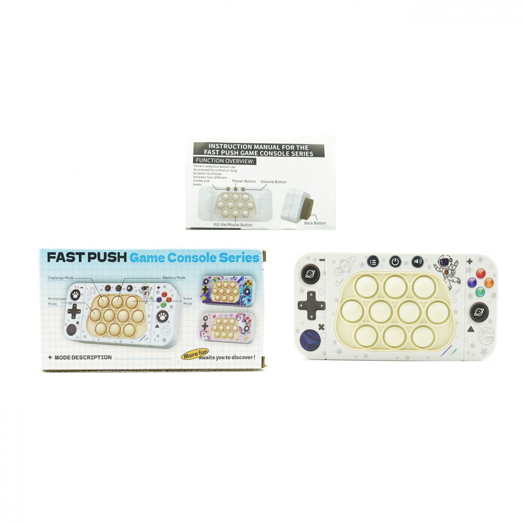 Jucarie interactiva tip consola pentru copii Flippy, speed push whack-a-mole, joc de viteza pop it, material