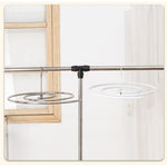 Uscator de Rufe Spiralat, Flippy, din Otel Inoxidabil de 10 mm, Detasabil, 40 x 43 x 18 cm, Argintiu