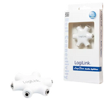 Splitter adaptor Jack 3.5 mm mama x6 stereo +cu cablu 0.2m alb LOGILINK CA1088