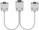 Splitter VGA 15 pini tata la 2x VGA mama 15 pini crem