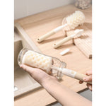 Set 3 Perii de Spalat Biberoane, Flippy, pentru Tetina, Biberon, Pai, Materiale Sigure, fara BPA, Curatare 360°, Bej