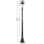 Lampa solara de tip stalp pentru gradina, Flippy, Alb Cald