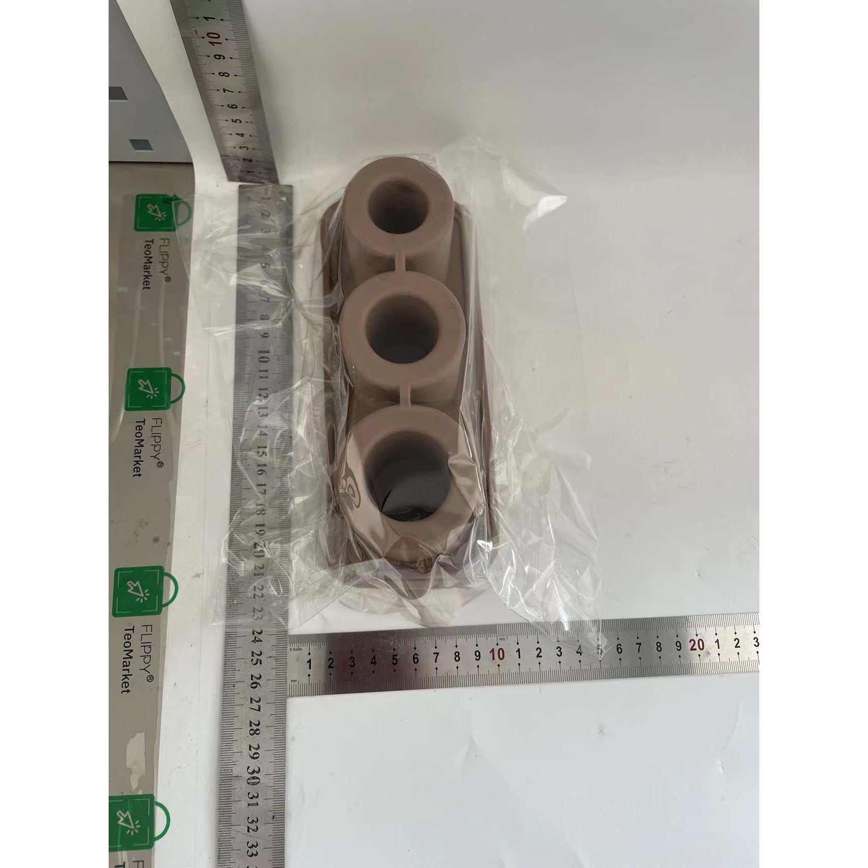 Forma pentru Gheata, Flippy, din Silicon, cuburi de gheata, forme rotunde, inghetare rapida, 20.7 x 8.4 x 6.5 cm Maro