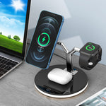 Statie de Incarcare 3 in 1, Flippy, Incarcator MagSafe Wireles Charger, Compatibil cu Apple iPhone, iWatch, AirPods,