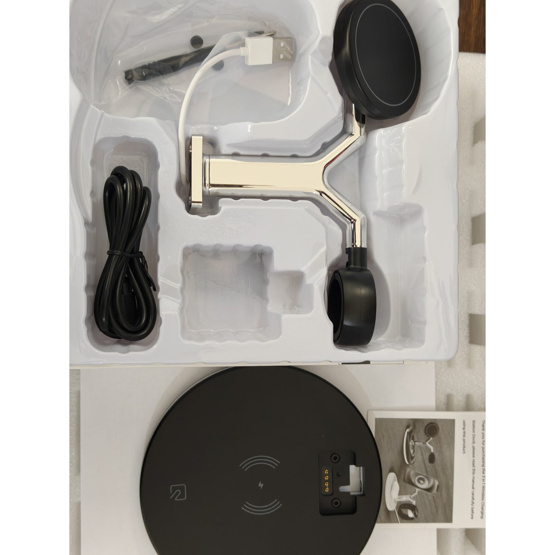 Statie de Incarcare 3 in 1, Flippy, Incarcator MagSafe Wireles Charger, Compatibil cu Apple iPhone, iWatch, AirPods,