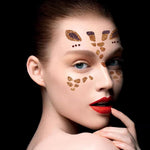 Sticker Temporar pentru Fata, Flippy, pentru Machiaj, Face Art, Halloween, Teatru, Model Girafa, Galben