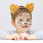 Sticker Temporar pentru Fata, Flippy, pentru Machiaj, Face Art, Halloween, Teatru, Model Leu, Portocaliu