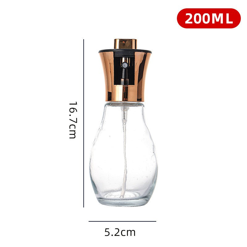Sticla de ulei cu Pulverizator, Flippy, Sticla pentru Lichide de Bucatarie, Otet, Sos, 16.7 x 5.2 cm, Volum 200 ml, Roz