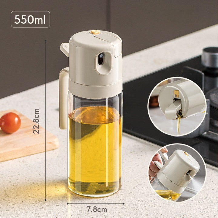 Dispenser pentru Ulei, Flippy, prin Curgere si Pulverizare, Deschidere si Inchidere Automata a Rezervorul, 550mL,