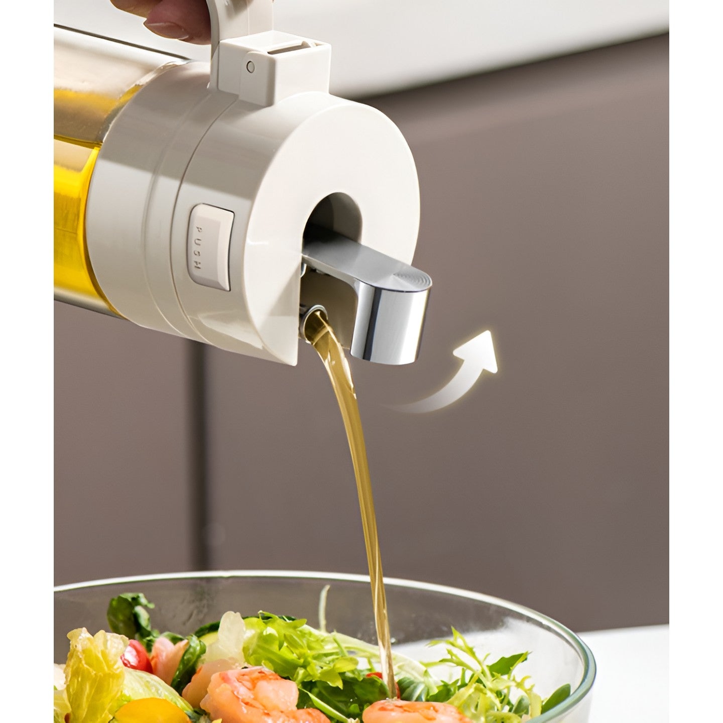 Dispenser pentru Ulei, Flippy, Deschidere si Inchidere Automata a Rezervorul, cu Inductie Gravitationala, 550 ml,