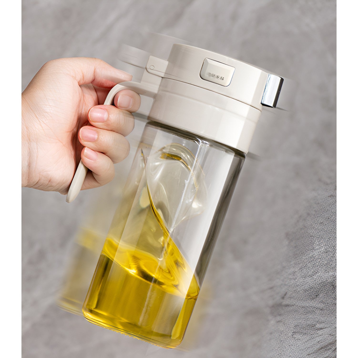 Dispenser pentru Ulei, Flippy, Deschidere si Inchidere Automata a Rezervorul, cu Inductie Gravitationala, 550 ml,