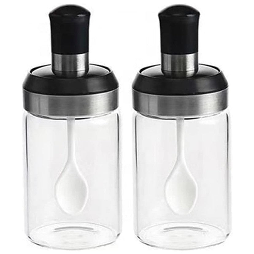 Sticle si Borcane de Ulei de Masline, Flippy, Dozator Set 4 Bucati, 2 Sticle cu Dispenser 500 ml/buc, 2 Borcane pentru