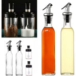 Sticle si Borcane de Ulei de Masline, Flippy, Dozator Set 4 Bucati, 2 Sticle cu Dispenser 500 ml/buc, 2 Borcane pentru
