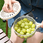 Strecuratoare 2 in 1 pentru Fructe si Legume, Flippy, Cos de Scurgere si Cutie de Depozitare, 15.5 x 8.3 cm, din PP, cu
