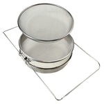 Strecuratoare Apicola, Flippy, din Inox, Dubla, Filtrare Miere, 25 x 25 x 10 cm, Gri