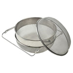 Strecuratoare Apicola, Flippy, din Inox, Dubla, Filtrare Miere, 25 x 25 x 10 cm, Gri