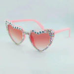 Ochelari Decorativi, Flippy, Model Birthday Queen, cu Diamante, pentru Aniversari, din PC, 15.3 x 5.7 x 14.5 cm, Roz