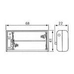 Suport acumulator 2x 18650 cu capac si cablu de conectare GBC 25.0292.05