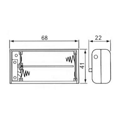 Suport acumulator 2x 18650 cu capac si cablu de conectare GBC 25.0292.05
