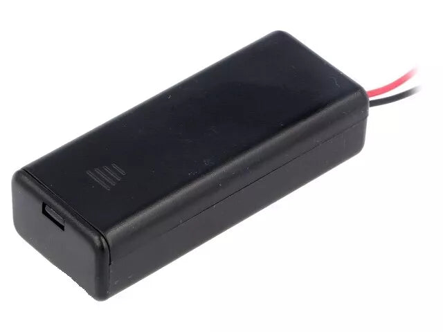 Suport baterii 2x AAA montare cu capac terminal cabluri 150mm KEYSTONE 2489