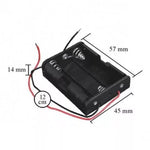 Suport baterii 3x AA cu fire 12cm