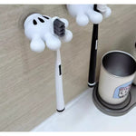Suport de Baie, Flippy, Multifunctional, pentru Periute/Cabluri, din PVC, cu Ventuza, Model Manusa Mickey Mouse, 7 x