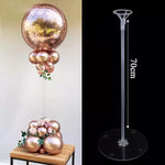 Suport de Masa pentru Baloane, Flippy, Accesoriu Decorativ, din Plastic, 70 cm, Transparent