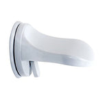 Suport de Picior, Flippy, pentru Baie, cu Ventuza, din PP si PVC, Antiderapant, 11.5 x 15 cm, Alb