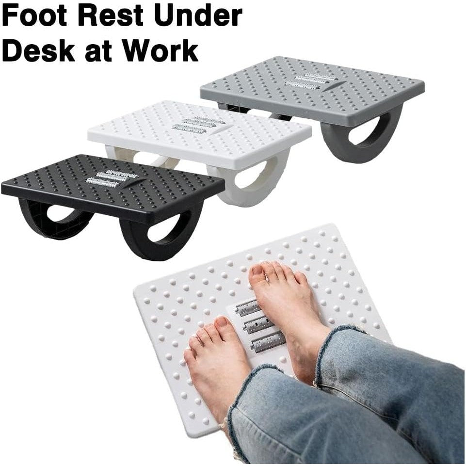 Suport Ergonimic pentru Picioare, Flippy, Plastic, cu Role de Masaj pentru Talpi, pentru Birou, Usor de Transportat,