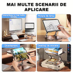 Stand Laptop si Tableta, Flippy, Suport Laptop Ergonomic, Pliabil, Ajustabil pe Inaltime, Portabil, Anti Alunecare,
