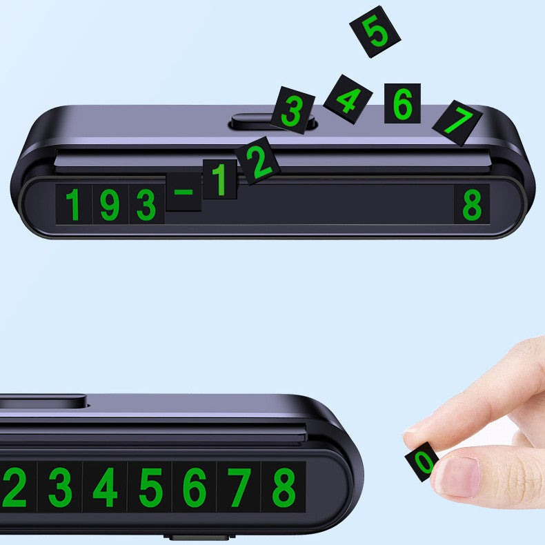 Suport Numar de Telefon pentru Parcare Auto, Flippy, Suport pentru Numarul de telefon, Banda glisanta pentru Ascundere,