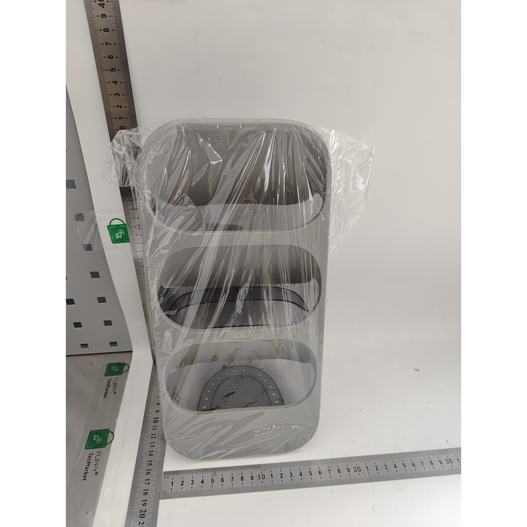 Suport - Organizator pentru Tacamuri, Flippy, 3 Compartimente, Suport pentru Cosmetica, Ustensile, Material PP Durabil,