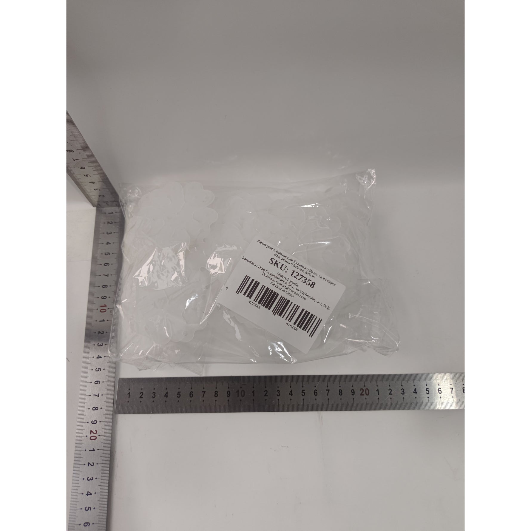 Suport pentru Baloane, Flippy, care Formeaza o Floare, cu Un Singur Strat, pentru 6 Baloane, 6x6cm, 2.7g