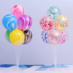 Suport pentru Baloane, Flippy, cu Trei Straturi, pentru 7 Baloane, 70 cm, Transparent
