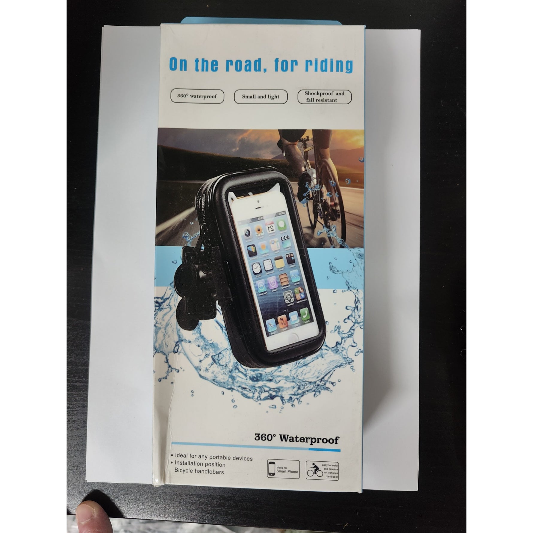 Suport husa telefon mobil Flippy pentru bicicleta si motocicleta, rezistent apa si socuri, touchscreen, 360 rotativ,