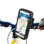 Suport husa telefon mobil Flippy pentru bicicleta si motocicleta, rezistent apa si socuri, touchscreen, 360 rotativ,