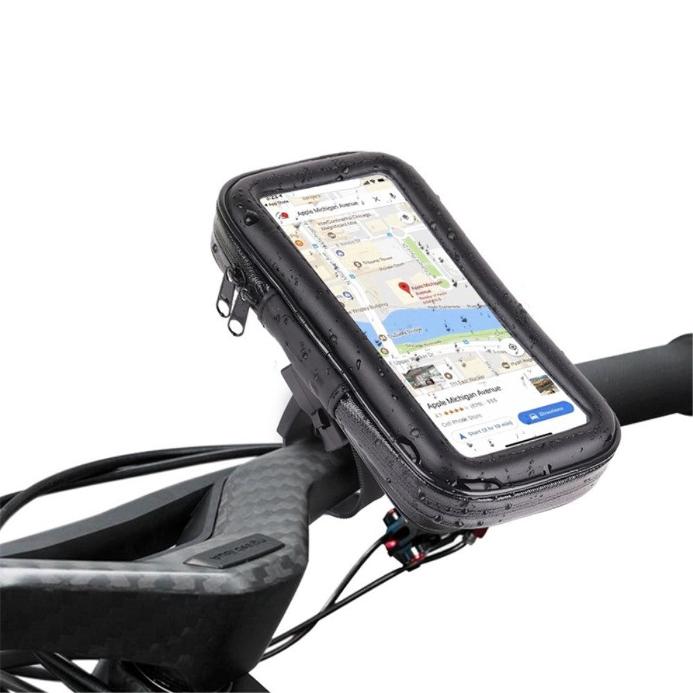 Suport husa telefon mobil Flippy pentru bicicleta si motocicleta, rezistent apa si socuri, touchscreen, 360 rotativ,