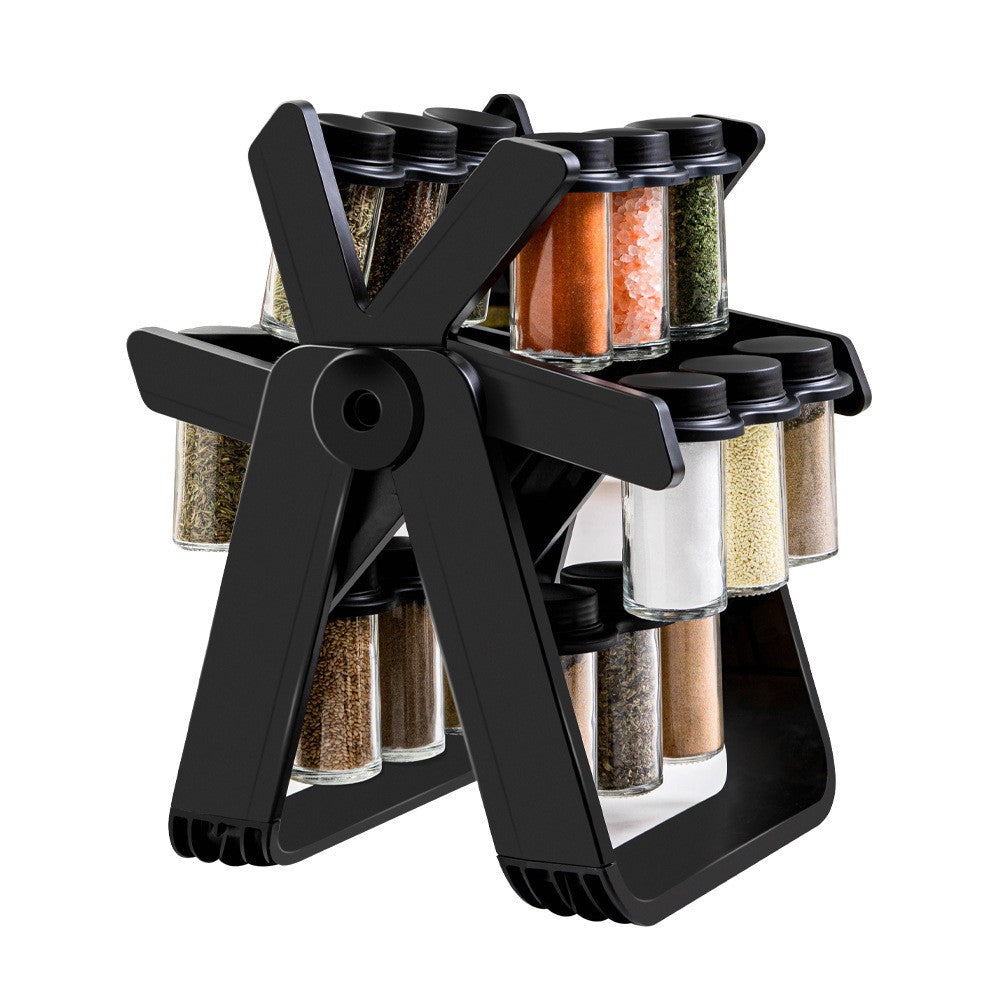 Suport Pentru Condimente Rotativ, Flippy, Multifunctional, Pivotant 360°, Portabil, Usor de Montat, 34x23 cm,