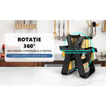 Suport Pentru Condimente Rotativ, Flippy, Multifunctional, Pivotant 360°, Portabil, Usor de Montat, 34x23 cm,