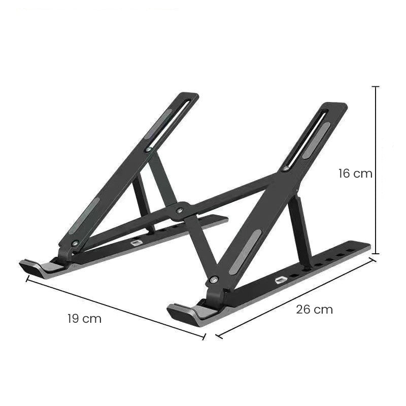 Suport pentru Laptop, Flippy, Suport Portabil Pliabil, Universal Reglabil Suspendat pentru Tableta, din Aliaj si ABS,