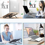 Suport pentru Laptop, Flippy, Suport Portabil Pliabil, Universal Reglabil Suspendat pentru Tableta, din Aliaj si ABS,
