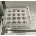 Suport pentru Oua, Flippy, Strat Dublu, Capacitate 32 de Oua, 23.5x21.5 cm, din Plastic, Alb