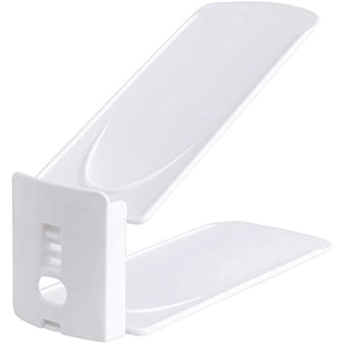 Suport pentru Pantofi, Flippy, din Plastic, Reglabil, 2 Niveluri, 27 x 10 x 20 cm, Alb