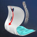 Suport pentru Scaun, Flippy, pentru Corectarea Posturii, Portabil, Ergonomic, Ameliorare Durere, Respirabil, 36x34x33