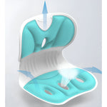 Suport pentru Scaun, Flippy, pentru Corectarea Posturii, Portabil, Ergonomic, Ameliorare Durere, Respirabil, 36x34x33