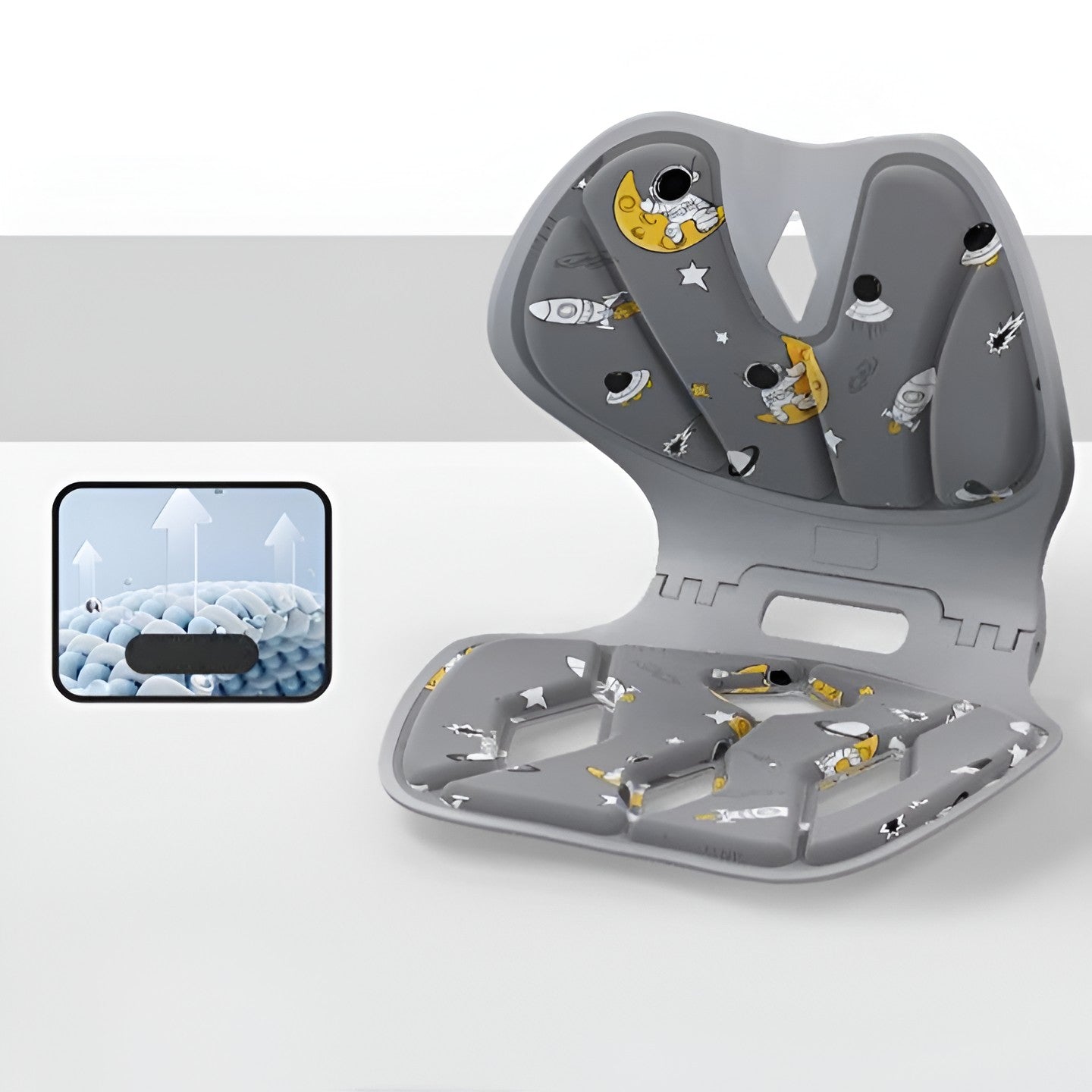 Suport pentru Scaun, Flippy, pentru Corectarea Posturii, Portabil, Pliabil, Ergonomic, Ameliorare Durere, Respirabil,