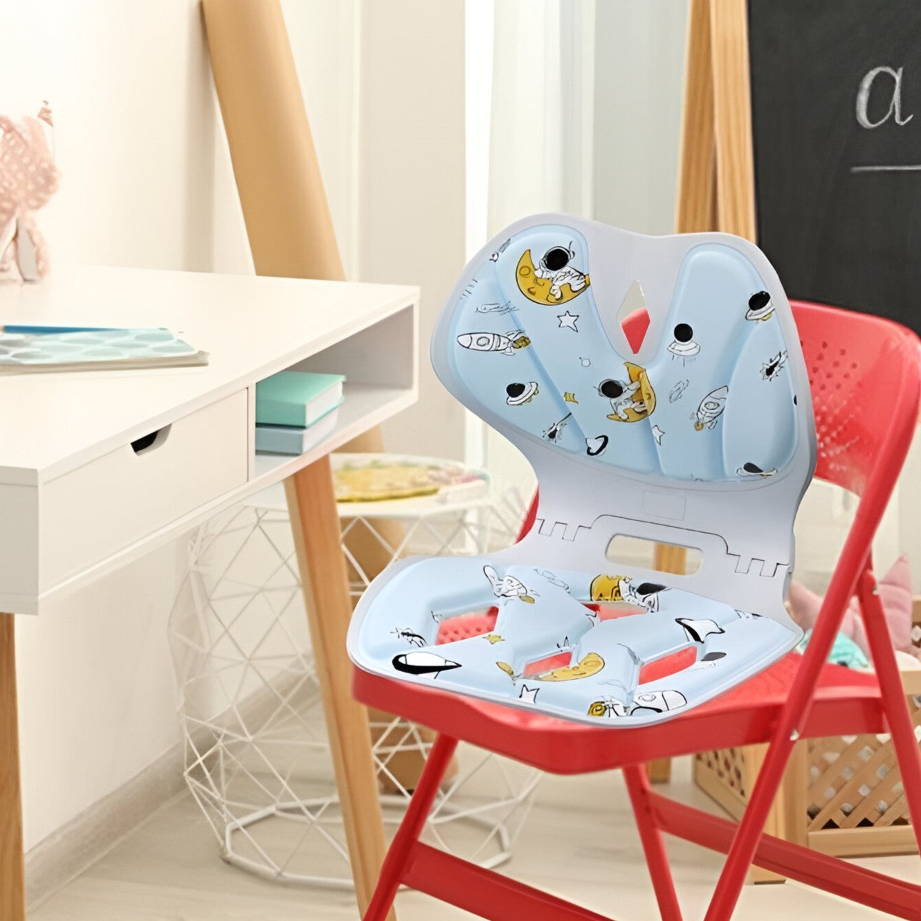 Suport pentru Scaun, Flippy, pentru Corectarea Posturii, Portabil, Pliabil, Ergonomic, Ameliorare Durere, Respirabil,