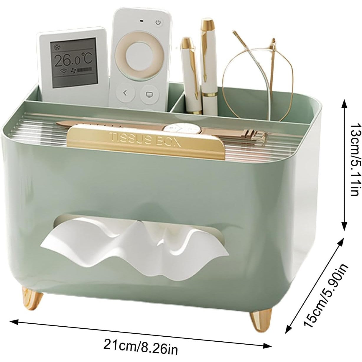 Suport pentru Servetele, Flippy, Cutie Multifunctionala, Design Minimalist, ABS, cu Suport pentru Obiectele Personale,