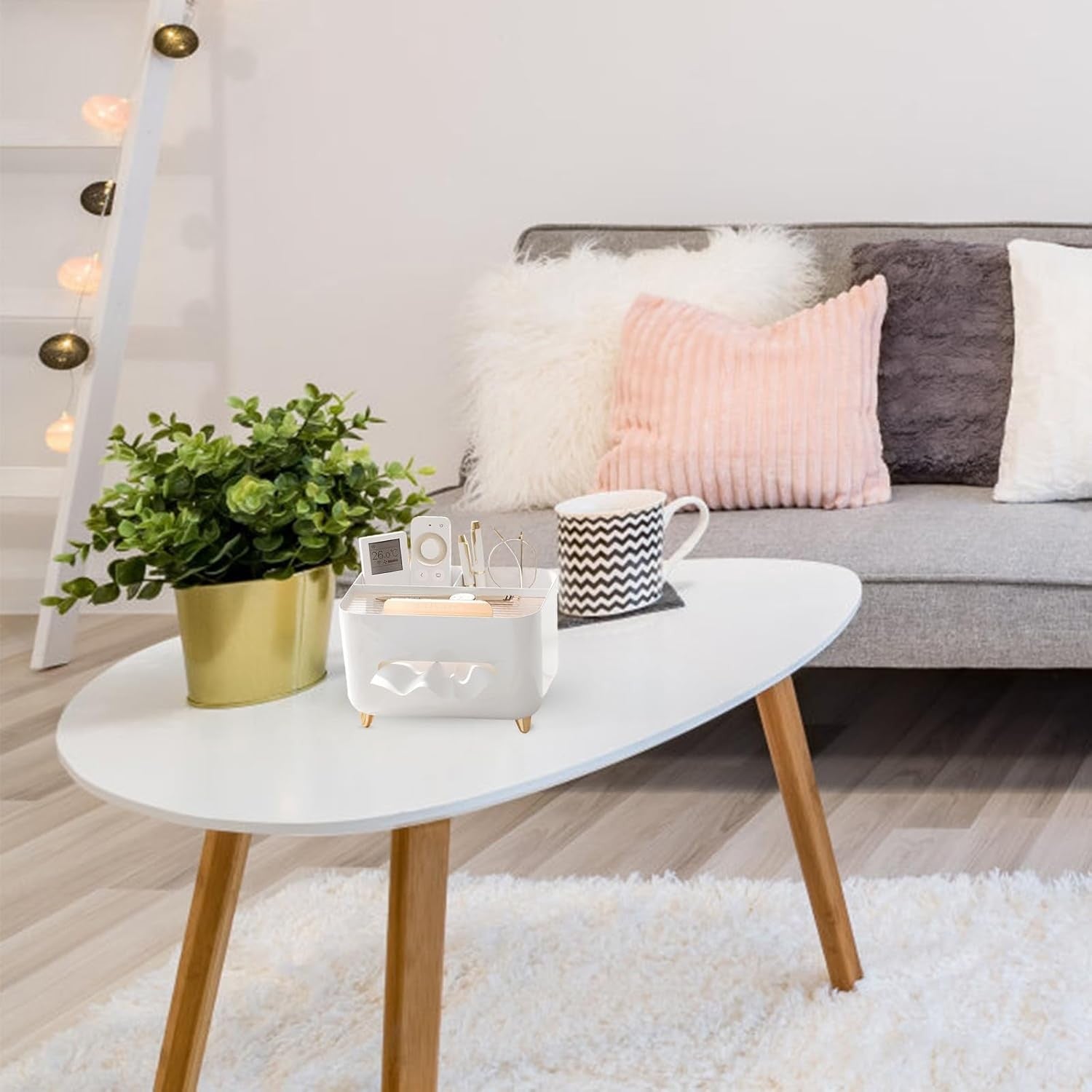 Suport pentru Servetele, Flippy, Cutie Multifunctionala, Design Minimalist, ABS, cu Suport pentru Obiectele Personale,