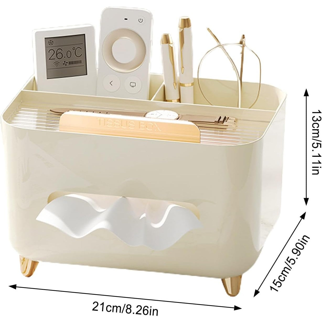 Suport pentru Servetele, Flippy, Cutie Multifunctionala, Design Minimalist, ABS, cu Suport pentru Obiectele Personale,